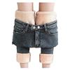 Generisch Jeans da donna, elasticizzati, a vita alta, invernali, invernali, imbottiti, in pile, elasticizzati, in pile, imbottiti, in denim, slim fit, termici, pantaloni termici, grigio scuro, W25
