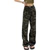 ORANDESIGNE Pantaloni Cargo da Donna Tuta Mimetica Militare Pantaloni con Tasche Multiple Pantaloni da Jogging Larghi Streetwear Vintage con Coulisse Sportivi Pantaloni B Camuffamento M