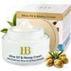HB Dead Sea Minerals Crema viso di olio d'oliva e miele - crema viso idratante da donna per la pelle morbida | idratante viso e cura del viso | crema anti età da donna | 50 ml