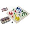 Brimtoy Ludo. Gioco tascabile tradizionale, 2-4 giocatori. Contiene tappetino da gioco, pezzi e regole.