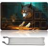 MPLR BOARD GAME Gioco da Tavolo MTG Tappetini da Gioco +Sacchetto Impermeabile 0, Bordi Smussati, MTG PlayMat with Zones(An Original MTG Playmat) (Ferocious Pup)