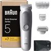 Braun Rasoio Elettrico Corpo Uomo Series 5, +7 Strumenti Di Rasatura, Con Tecnologia SkinGuard, 100 Min Di Utilizzo, Con Testine SmoothShave & SensitiveTrim, Impermeabile, BG5555, Grigio