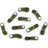 cyclingcolors 10x Cursore Cerniera Ricambio Kit di Riparazione per Cerniera Testa N°3 Cursori per Vestiti Borse Giacche Borse Valigie Jeans, oliva verde