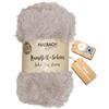 Halbach Seidenbänder Morbida lana da lavorare a maglia, gomitolo da 50 g, larghezza: 1 cm, filato di pelliccia sintetica per fai da te, colore: grigio