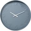 DRW Orologio da parete acrilico con cornice in grigio 30x4x30 cm
