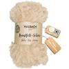 Halbach Seidenbänder Morbida lana da lavorare a maglia, gomitolo da 50 g, larghezza: 1 cm, filato di pelliccia sintetica per il fai da te, colore: beige