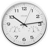 DRW Orologio da parete acrilico con termometro e igometro e cornice bianca 30x4x30 cm