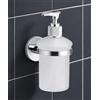IPEA Porta Dispenser Adesivo da Parete - Non Necessita Foratura - Design Moderno - Elegante Porta Flacone da Muro per Sapone Liquido da Incollare in Bagno, Doccia, Casa - Supporto Autodesivo