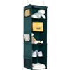 BrilliantJo Organizer Armadio, Portattuto da Appendere con 5 Scomparti con 6 compartiment Laterali a Rete per Vestiti con 2 Ganci Organizzatore Armadio da 30 x 30 x 108 cm Verde