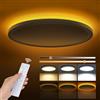 Tyreses Plafoniera LED Soffitto Dimmerabile 24W con Telecomando, Luce Notturna 1800K, Pannello 3000K-6500K per Camere da Letto, Camerette, Soggiorni, Ø40CM