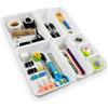 Huahuanghui Organizer cassetti da scrivania,Set di 8 unità in plastica,Organizer Riordina-Cassetti Organizzatore Componibile,Multifunzionale Portaoggetti Organizer per Ufficio,Camera da letto,Bagno,Toletta