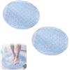 WideSmart 2 PCS Tappeto doccia antiscivolo 30X30cm,Tappetino Antiscivolo Vasca da Bagno, Tappeto Antiscivolo Vasca con Ventose per Vasca, Doccia,Rotondo,Resistente alla Muffa, Lavabile in Lavatrice