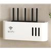 HFGHGDF Porta Modem da Parete, Porta Modem, Mensola Modem WiFi da Muro per Nascondere Il Router e Mettere in Ordine i Suoi Cavi(White)
