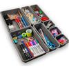 Huahuanghui Organizer cassetti da scrivania,Set di 8 unità in plastica,Organizer Riordina-Cassetti Organizzatore Componibile,Multifunzionale Portaoggetti Organizer per Ufficio,Camera da letto,Bagno,Toletta