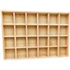 Anktily Contenitore in legno non finito, vetrina con 24 scomparti, organizer per calzini, scatola per biancheria intima, vassoio espositivo in legno per gioielli, oggetti da collezione