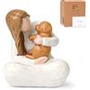 Lnrkai Regalo commemorativo del cane per gli amanti dei cani, angelo cani dell'amicizia regalo per cani, figure scolpite in resina dipinta a mano per la perdita di animali domestici