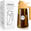 YARRAMATE Spruzzino Olio in Vetro Luce Blocco Scuro Ambrato per Friggitrice Aria 2 in 1, 470 ml Dosatore Bottiglia e Oliera Spray da Cucina, Nebulizzatore per Alimenti (Arancione)