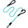 Wolfone Guinzaglio per Cani Lake Green, 2,1 m | Doppio Manico Extra Imbottito, Clip a Moschettone in Metallo Bloccabile, Morsetti in Silicone Resistente