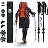 Underwood Aggregator Bastoni da Nordic Walking per Trekking, Bastone da Trekking Telescopico 2 Pezzo per Tenda, Alluminio Bastone da Trekking per Bambini, Adulto, Bastone Regolabile con Assorbimento Anti-shock