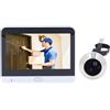 VBESTLIFE Videocitofono WiFi per Appartamento, Telecamera Spioncino con Display LCD da 4,3, 3MP 1080P, Visione Notturna, Rilevamento del Movimento, Spioncino Digitale con Vista a 160°