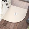 Parama Piatto Doccia 80x80 cm Semicircolare Marmoresina Avorio Effetto Pietra Ultraslim Antiscivolo