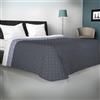 Viterbo Biancheria - Copriletto Singolo Estivo e Primaverile Leggero, Trapuntino Singolo Double Face Realizzato in Italia, Trapunta Singola Leggera 170x250cm (Singolo (880), Grigio Chiaro/Scuro)
