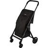 Foppapedretti Go Fast Carrello Portaspesa Pieghevole, Black