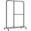 SONGMICS Stand Appendiabiti, Appendiabiti da Terra, Massima Portata 100 kg, con Barra Regolabile in Altezza, per Camera da Letto, Soggiorno, Salotto, Corridoio, Nero HSR103B01