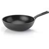 Guzzini - WOK in alluminio, antiaderente, 28 cm, Nero, COOK&PLUS