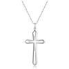 GAVU Collana Argento Donna con Ciondolo Croce, Collana Croce Donna in Argento Sterling 925 Rodiato, Regalo Cresima
