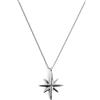 SINGULARU - Collana Guidance. Pendente in Argento Sterling 925 con Placcatura Rodio. Catena Taglia Unica. Motivo Stella. Gioielli da Donna
