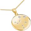 LillyMarie Collana Con Ciondolo Segno Zodiacale Bilancia In Argento 925 Dorato