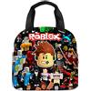 FISAPBXC Robblox Borsa Porta Pranzo, Robblox Borsa Isotermica Borse Frigo Lunch Bag Bambini Borsa per Bento Borsa Termica Porta Pranzo Piccola Pranzo al Sacco Pranzo Sacco Portatile per Campeggio, Viaggi