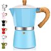 DITOSH 9 Tazze di Alluminio Espresso Stovetop Moka Pot Express Coffee Maker Percolator Italiano Classico Moka Macchina per Caffè Italiano e Cubano Brewing per la Casa e il Campeggio 450ml 15oz