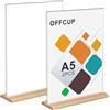 OFFCUP Espositore da tavolo in acrilico, 2 pezzi, formato A5