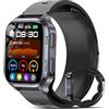Marsyu Smartwatch per la Pressione Sanguigna con Pompa ad aria, 2.01''Orologio con Lipidi dell'acido Urico/Temperatura Corporea/Sonno/Condivisione Dati Sanitari Domestici/𝐆li𝐜𝐞𝐦𝐢𝐚/Controllo Accessi NFC