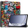 Vakarey Ultra Sottile Custodia Cover Tablet per Samsung Galaxy Tab A9+ Plus 11 Pollici 2023 SM-X210/SM-X216/SM-X218,Graffiti
