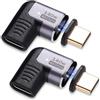 IVIVTOR Adattatore USB C Magnetico - Confezione da 2 140W Adattatore Magnetic USB-C Angolata Trasmissione dati a 40 Gbps per Laptop, Tablet, Telefono