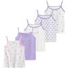 Tolmaiertu 2-10 Anni Cannottiera da Bambina in Cotone Canotta Intima Morbido Traspirante Bambini Canottiere Confezione da 5
