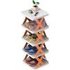 Generic NOVA - Scarpiera a 5 livelli, organizer per scarpe fai da te, stretta, adatta a 5 paia di scarpe, scaffale alto in metallo per armadio, ingresso, garage, camera da letto, guardaroba (arancione)
