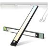 Brendz LED Sottopensile Cucina, Luce Ricaricabile, 40cm, USB-C, 2200mAh, 3 Temperature di Colore, Dimmerabili, Magnetica, Luci LED Cucina Sottopensile Senza Fili, Puyo Nero