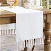 Aoztio Runner Tavolo, Runner Tavola Moderno Bianco 33 x 150 cm