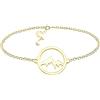 Sofia Milani - Bracciale da Donna in Argento 925 - Placcato in Oro - Ciondolo a Cerchio Montagna - B0327