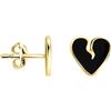 SOFIA MILANI - Orecchini da Donna in Argento 925 - Placcati in Oro - Orecchino a Perno a Cuore - E2373