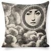 GETLF Lina Cavalieri - Federa Decorativa Per Cuscino in Cotone E Lino, Motivo Occhi Personalizzati, Include Solo Federa(45X45cm) 18x18E3