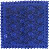 HOME ZEN HOUSEHOLD LINEN TOVAGLIA COPRITAVOLO CENTROTAVOLA RUNNER PIZZO MACRAME' LUSSO (QUADRATO 90X90 CM, DISEGNO FELCE COLORE BLU)