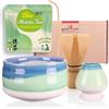 Goodwei Set di Matcha Completo - Tazza Cerimoniale con frusta e cucchiaio - incl. Tè Matcha Biologico Giapponese (Sumi)
