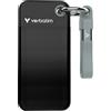 Verbatim SSD Esterno 1TB Verbatim Pocket SSD Portachiavi con attacco per cavo Usb tipo C 3.2 Gen 2 10Gbit/s Nero/Grigio [32190]