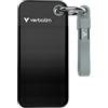 Verbatim SSD Esterno 2TB Verbatim Pocket SSD Portachiavi con attacco per cavo Usb tipo C 3.2 Gen 2 10Gbit/s Nero/Grigio [32194]