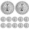Honoson 20 Palline da Massaggio Magnetiche per Agopuntura Manuale Piccoli Massaggiatori Antistress per Terapia Fisica Sfere Magnetiche per Agopressione per Uomo Donna, Diametro 32 mm (Argento)